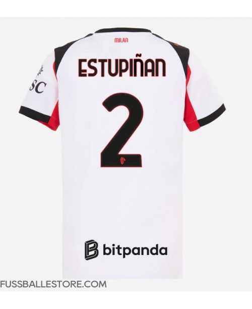 Günstige AC Milan Pervis Estupinan #2 Auswärtstrikot Damen 2025-26 Kurzarm Günstige AC Milan Pervis Estupinan #2 Auswärtstrikot Damen 2025-26 Kurzarm
